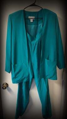 Vintage Silk Studio by Claude Bennett 100% Silk 2-Piece Pant Set
